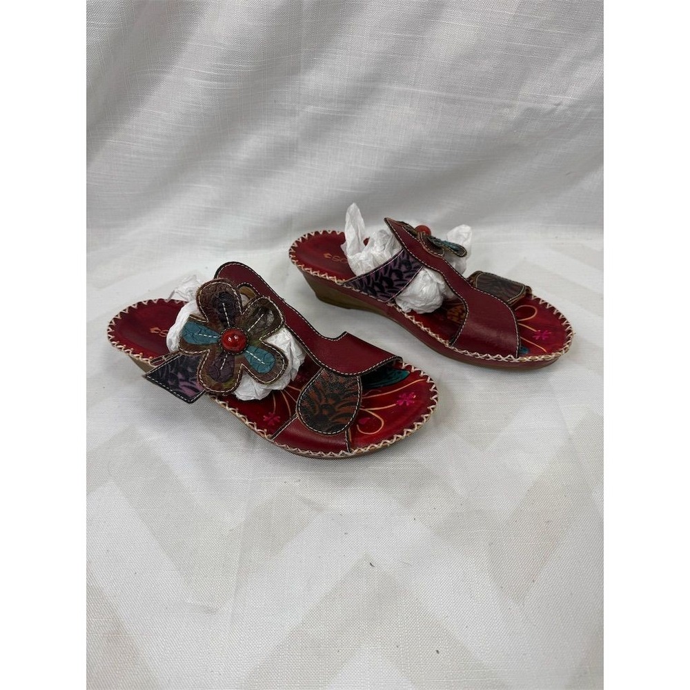 Spring Step L'Artiste Women's Floral‎ Slide Sandals Multicolor Size 7.5